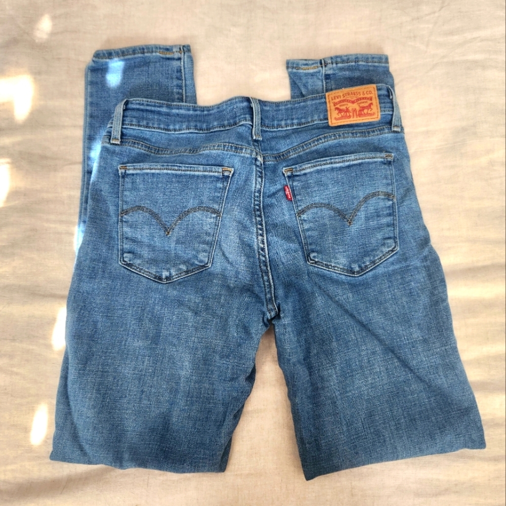 Levi's 711 Skinny Jeans with medium blue wash